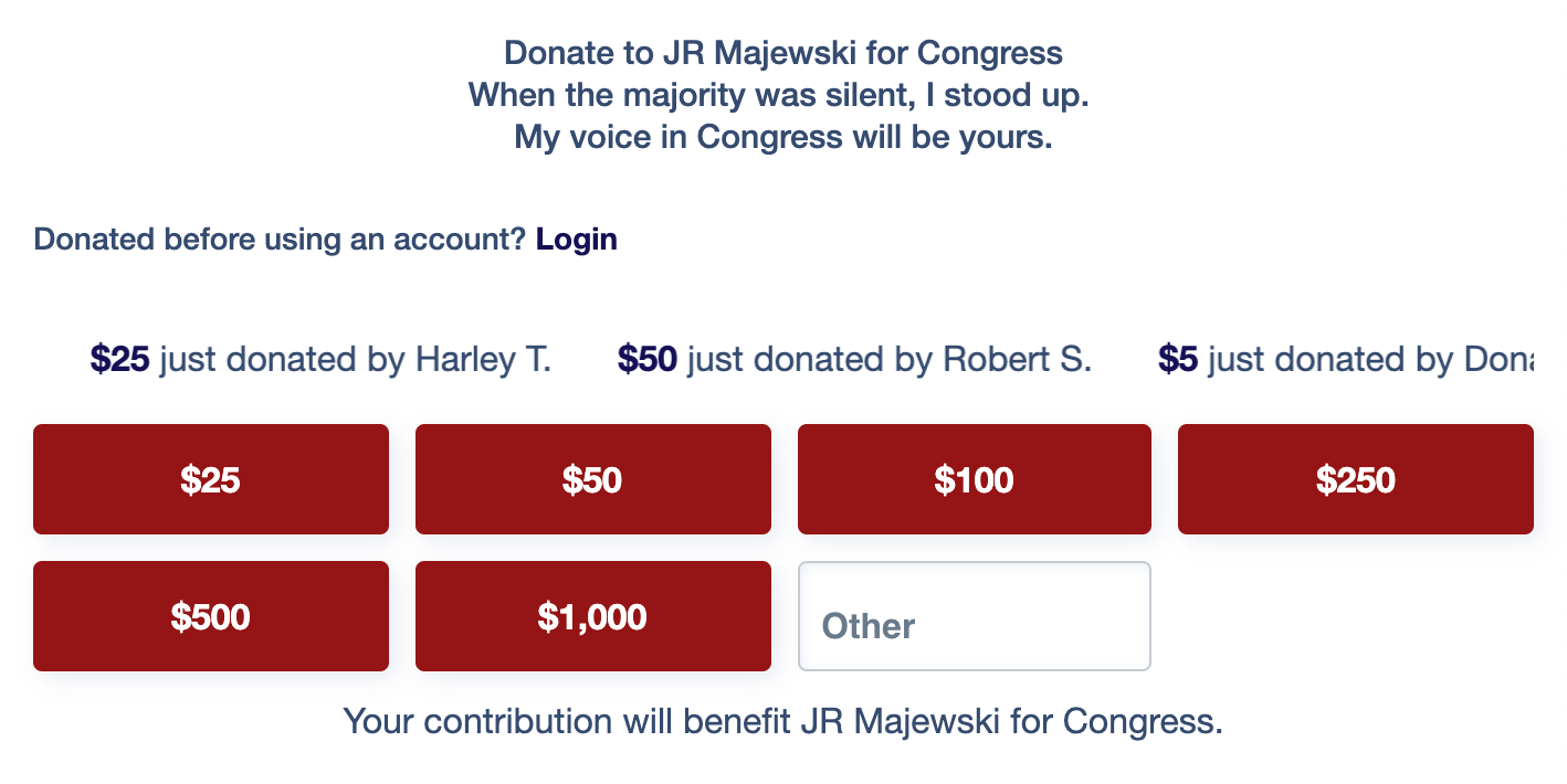 Majewski fundraising