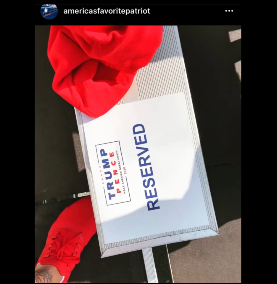 trump seat reserved for majewski 