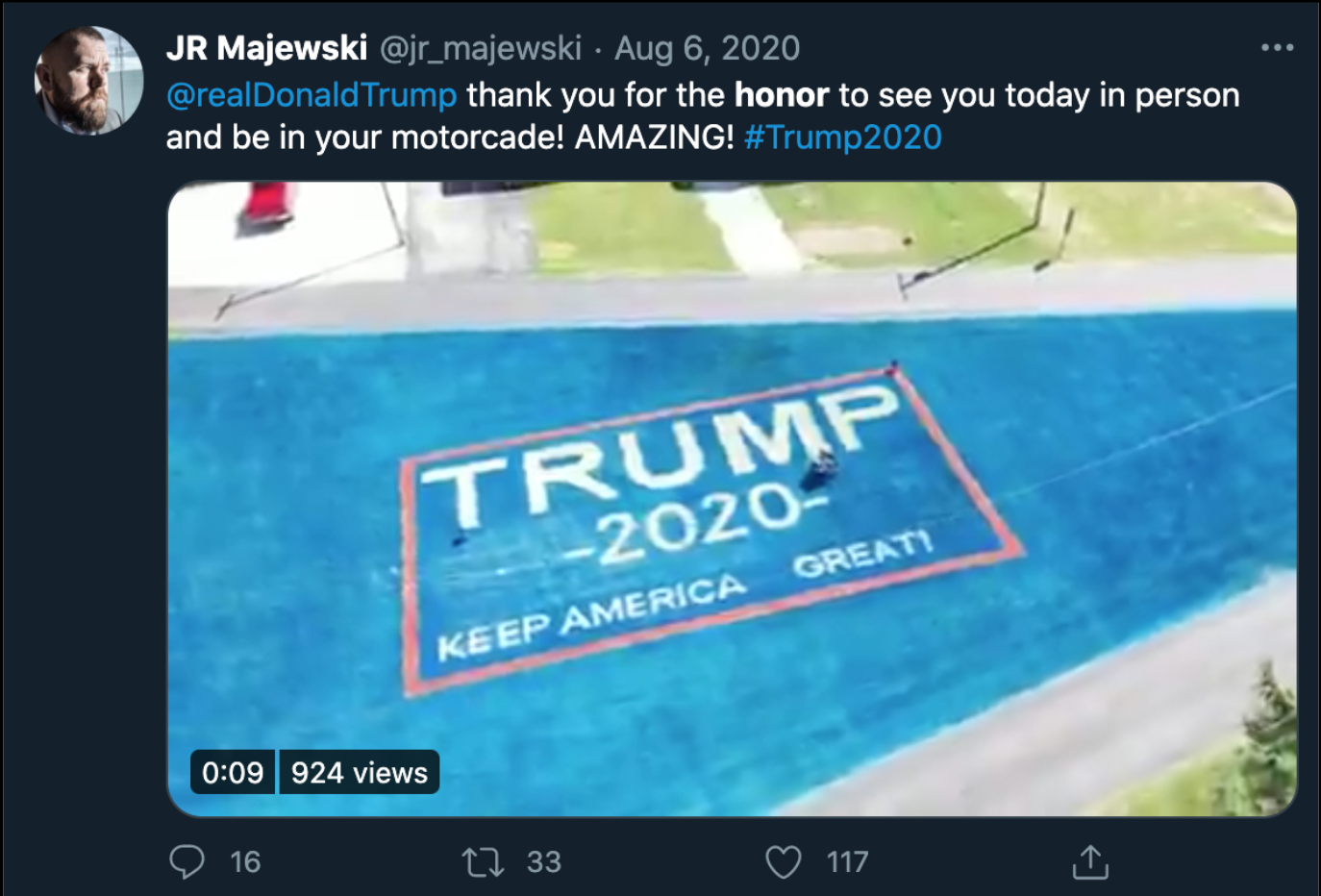 majewski honor to see trump in person