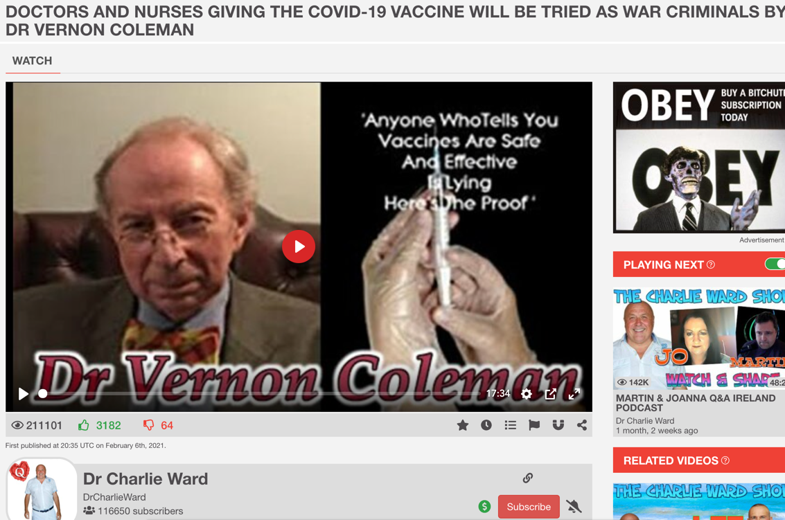 Vernon Coleman Bitchute