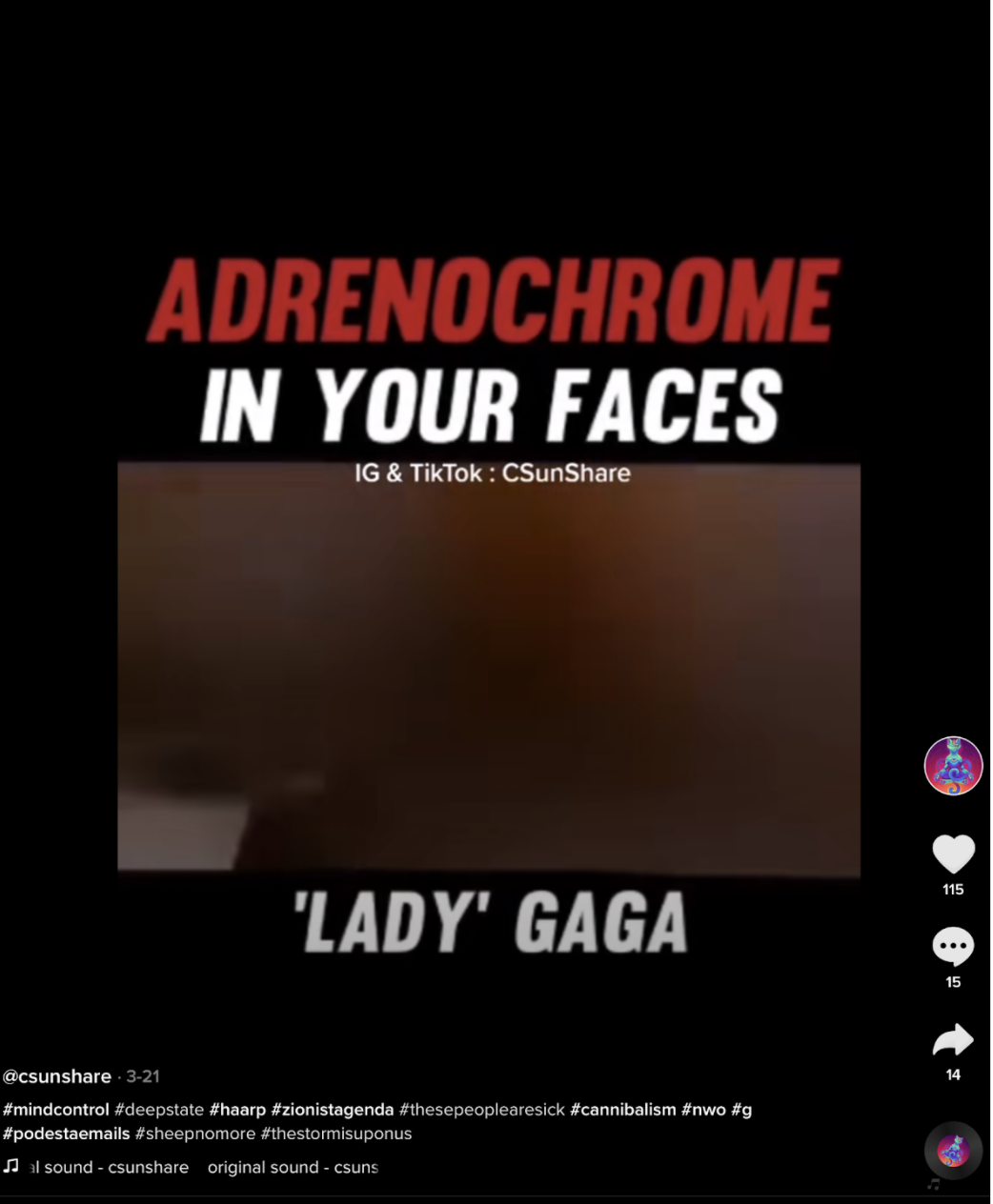 adrenochrome in your face