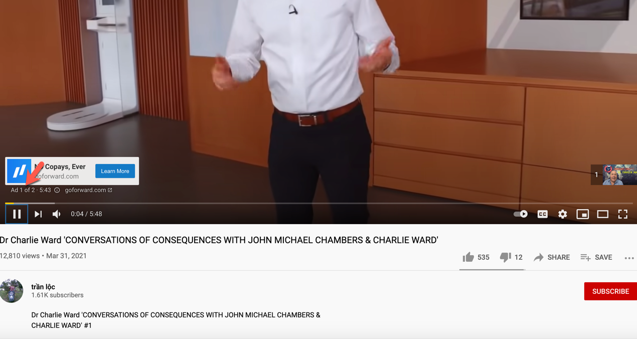 tran loc QAnon show ad YouTube