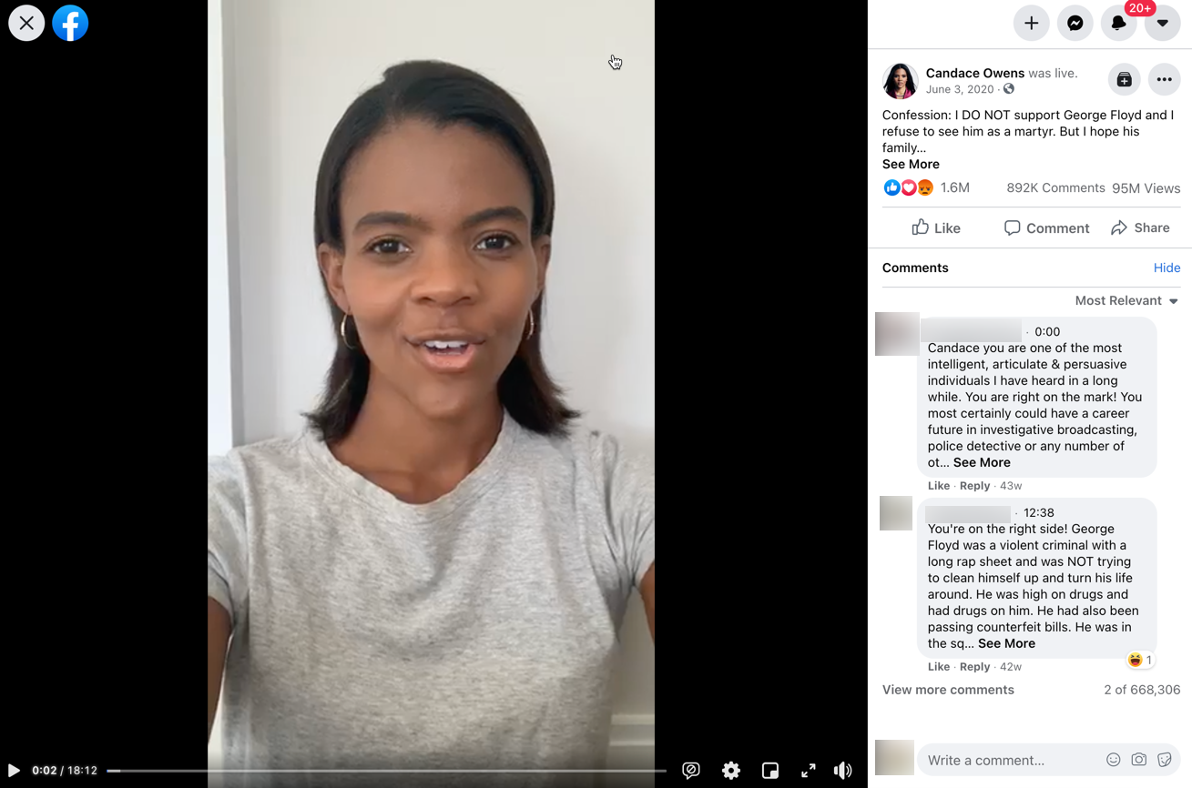 image of facebook post