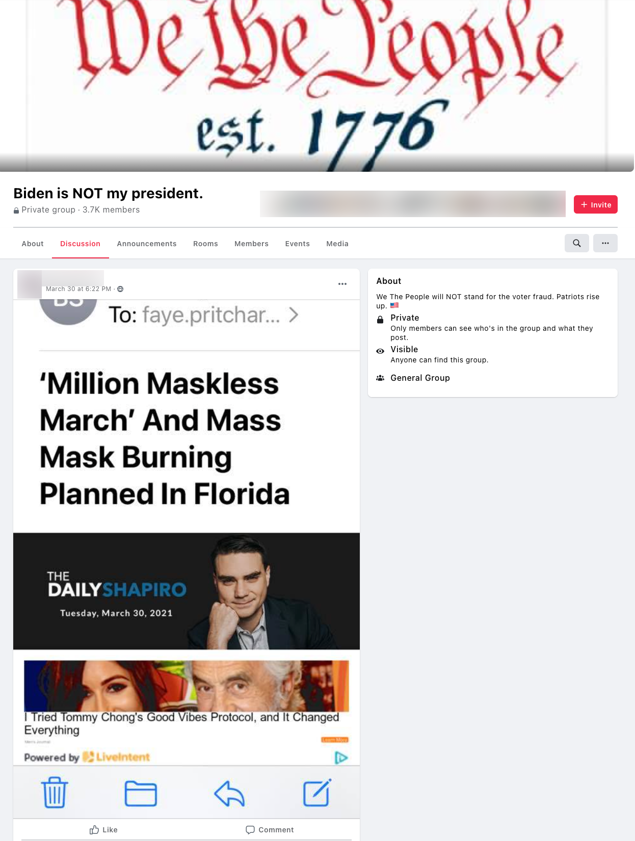 image of facebook post