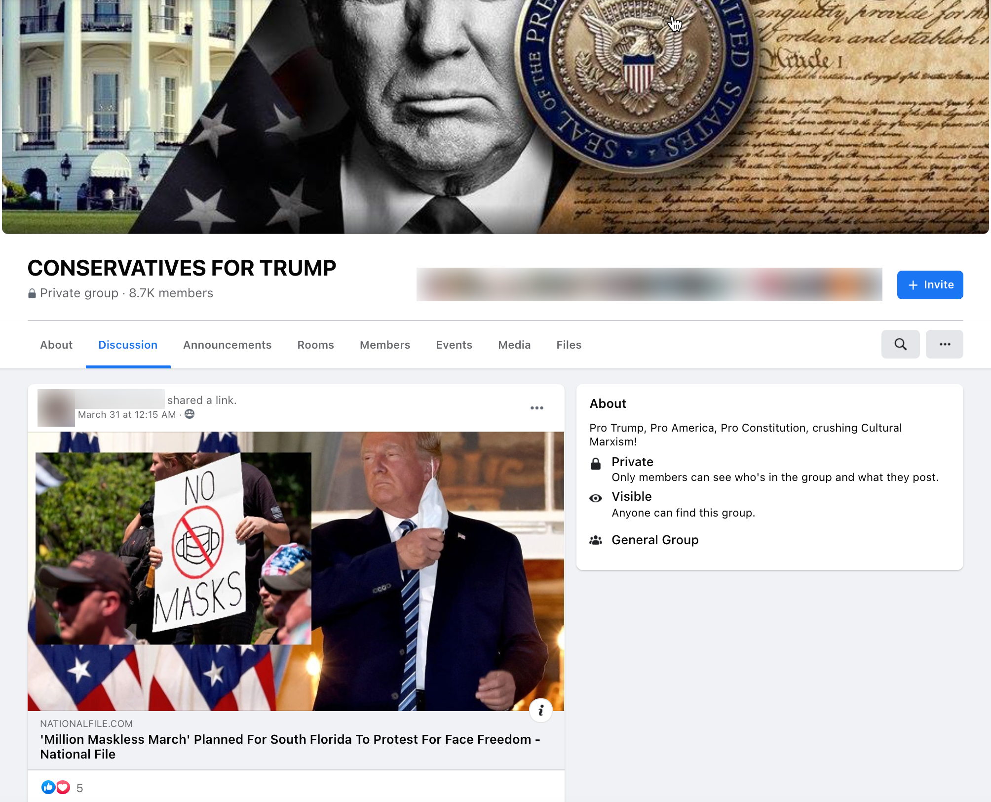 image of facebook post