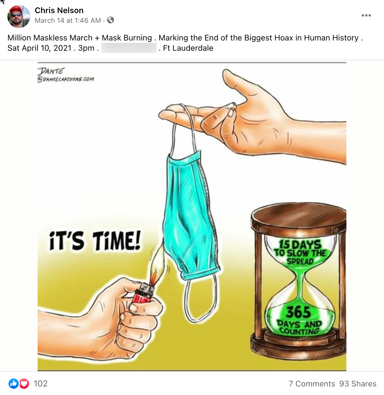 image of facebook post