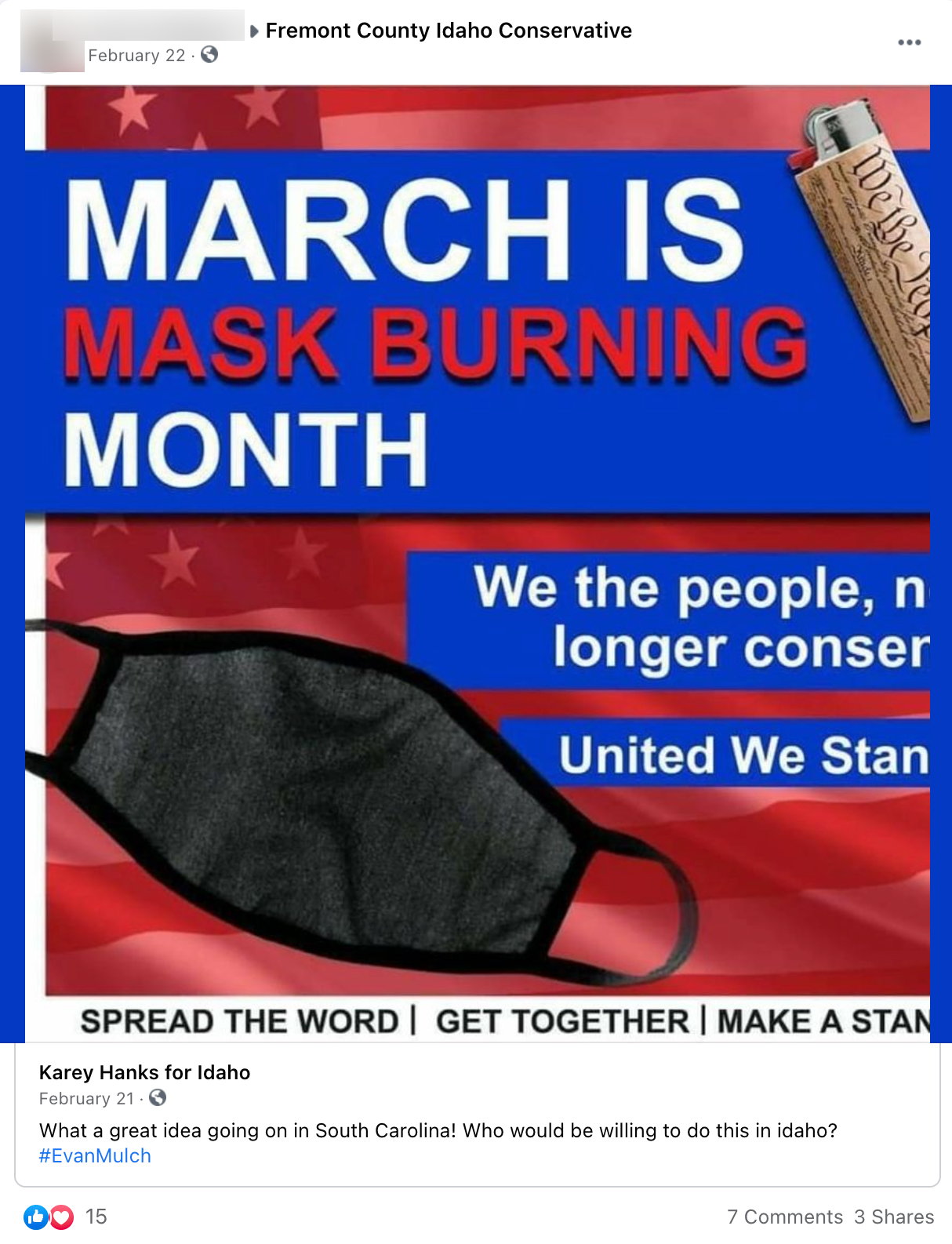 image of facebook post