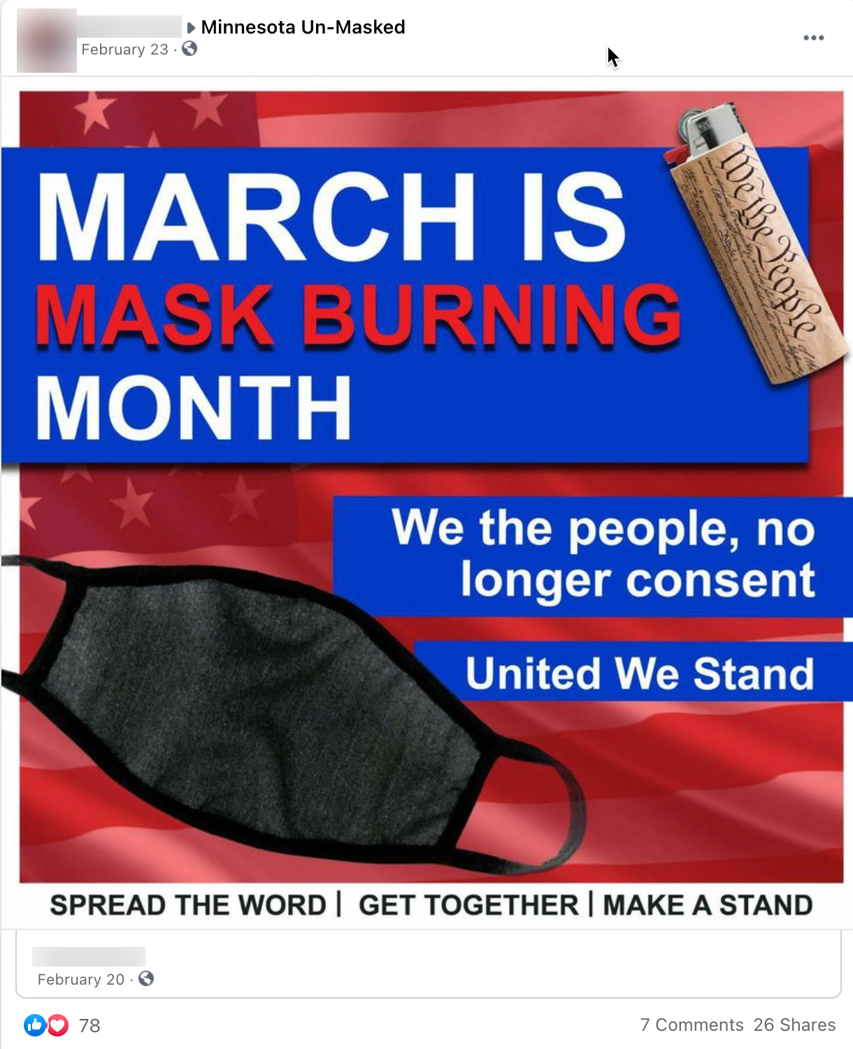 image of facebook post