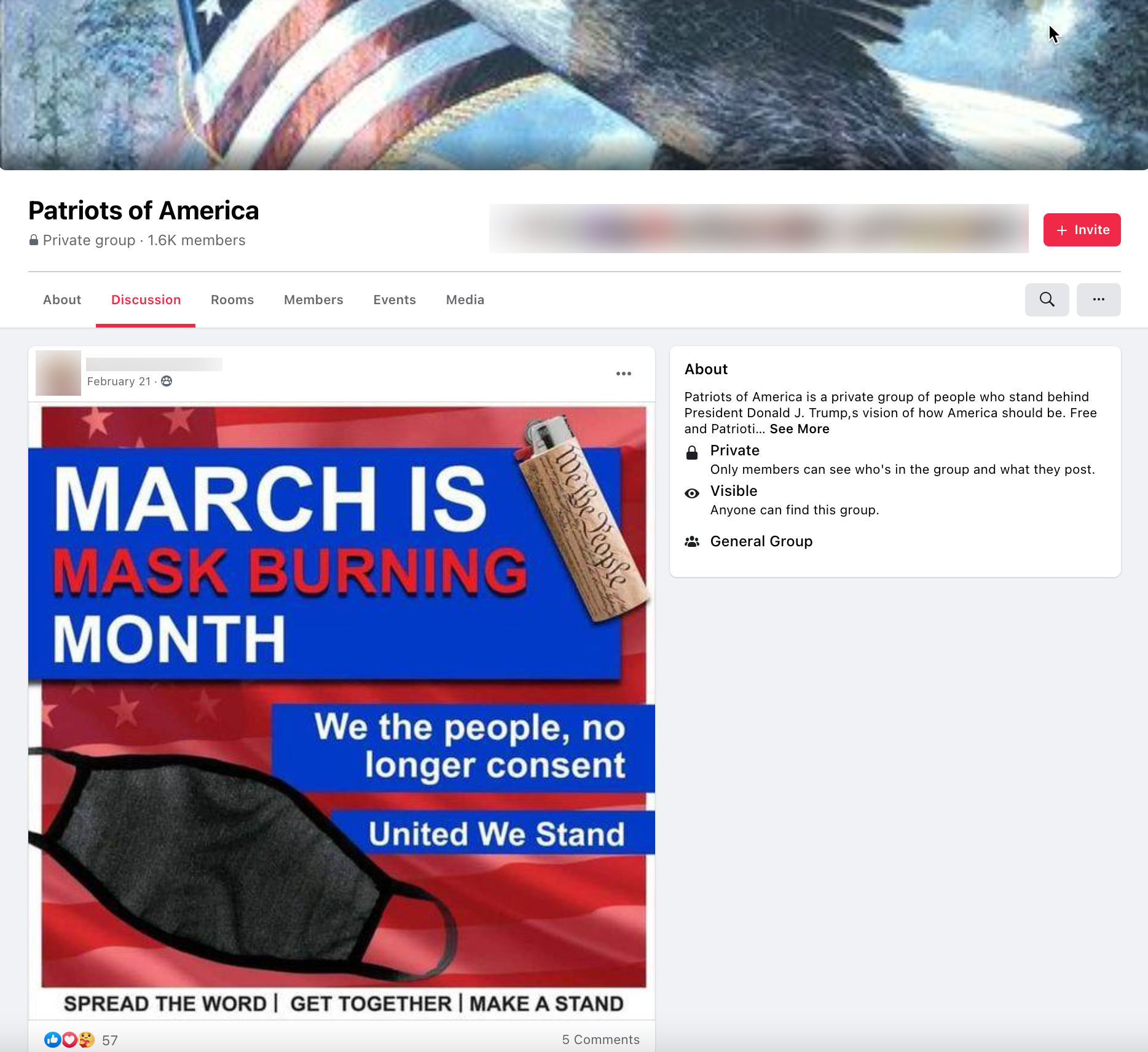 image of facebook post