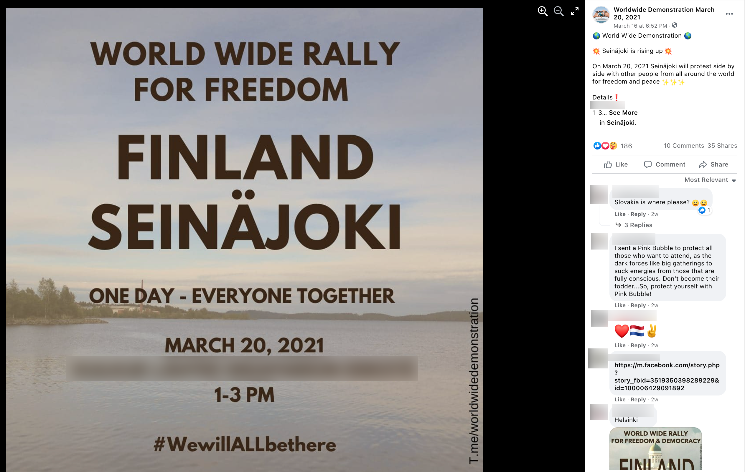 image of facebook post