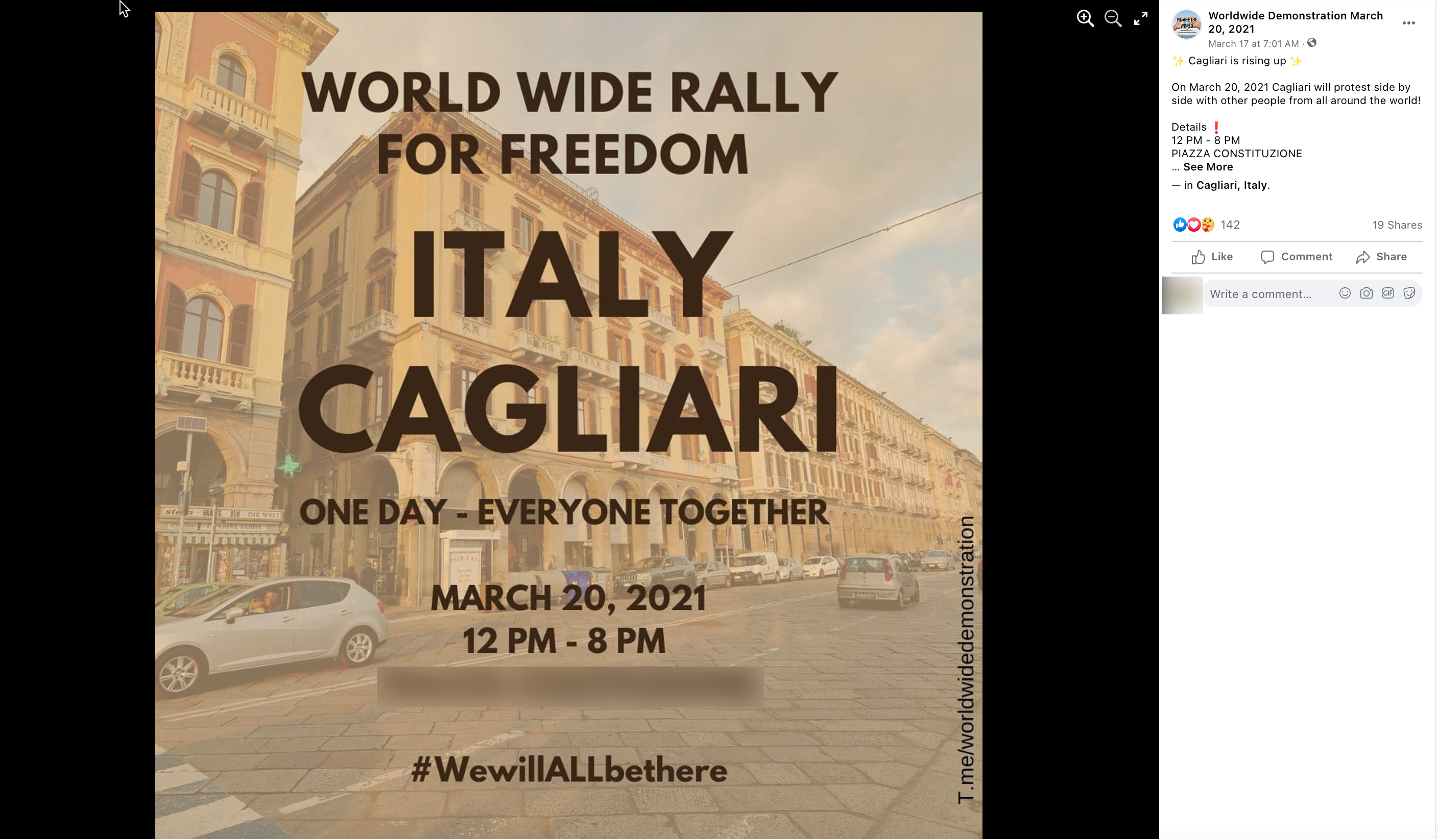 image of facebook post