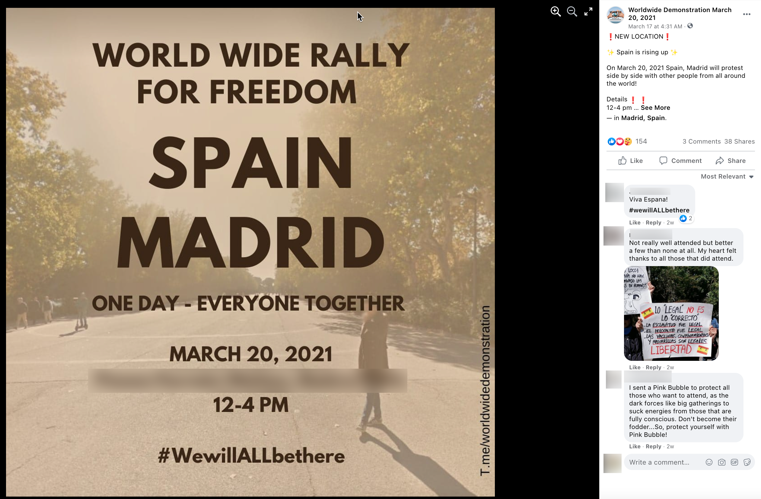 image of facebook post