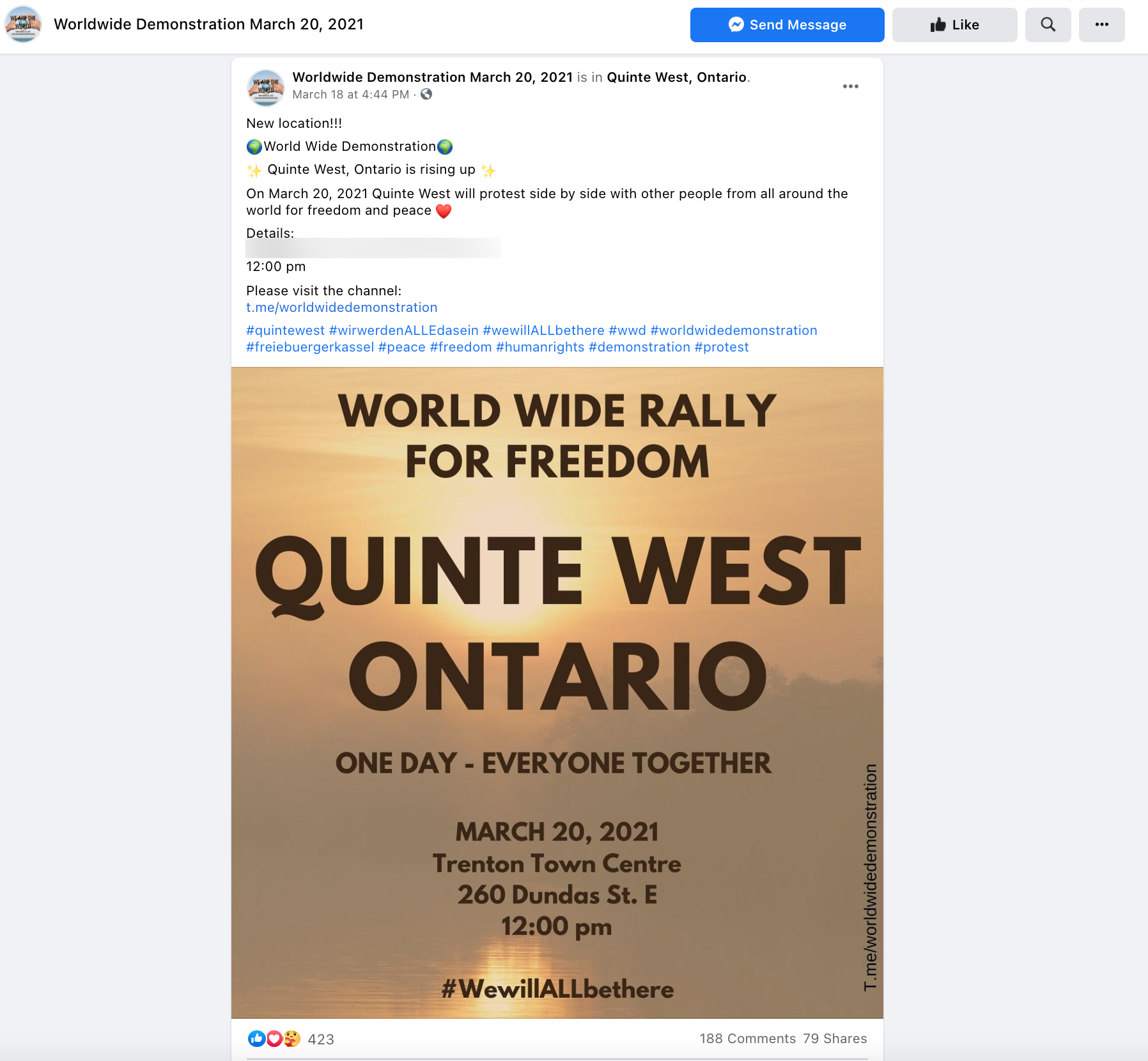 image of facebook post