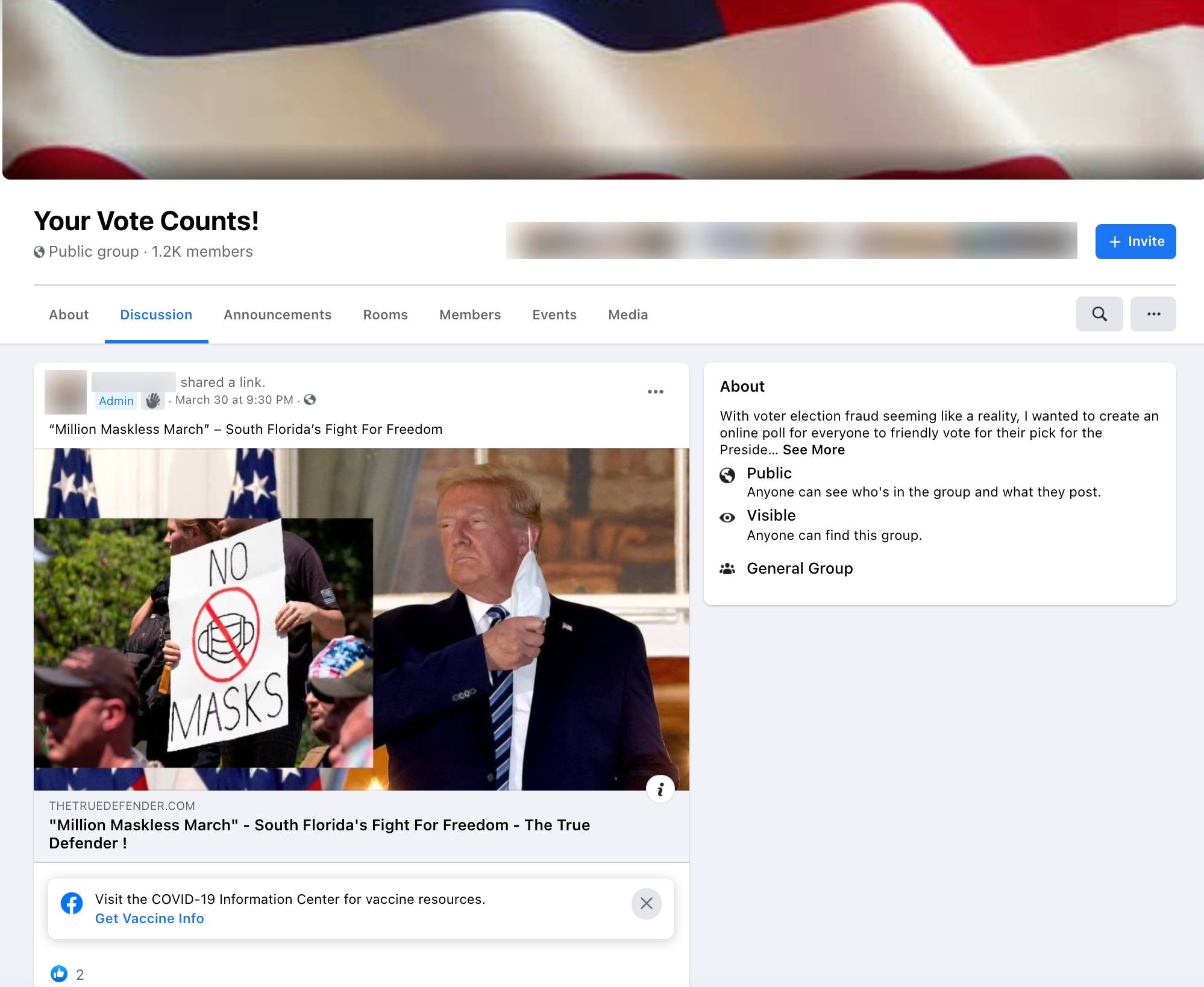 image of facebook post