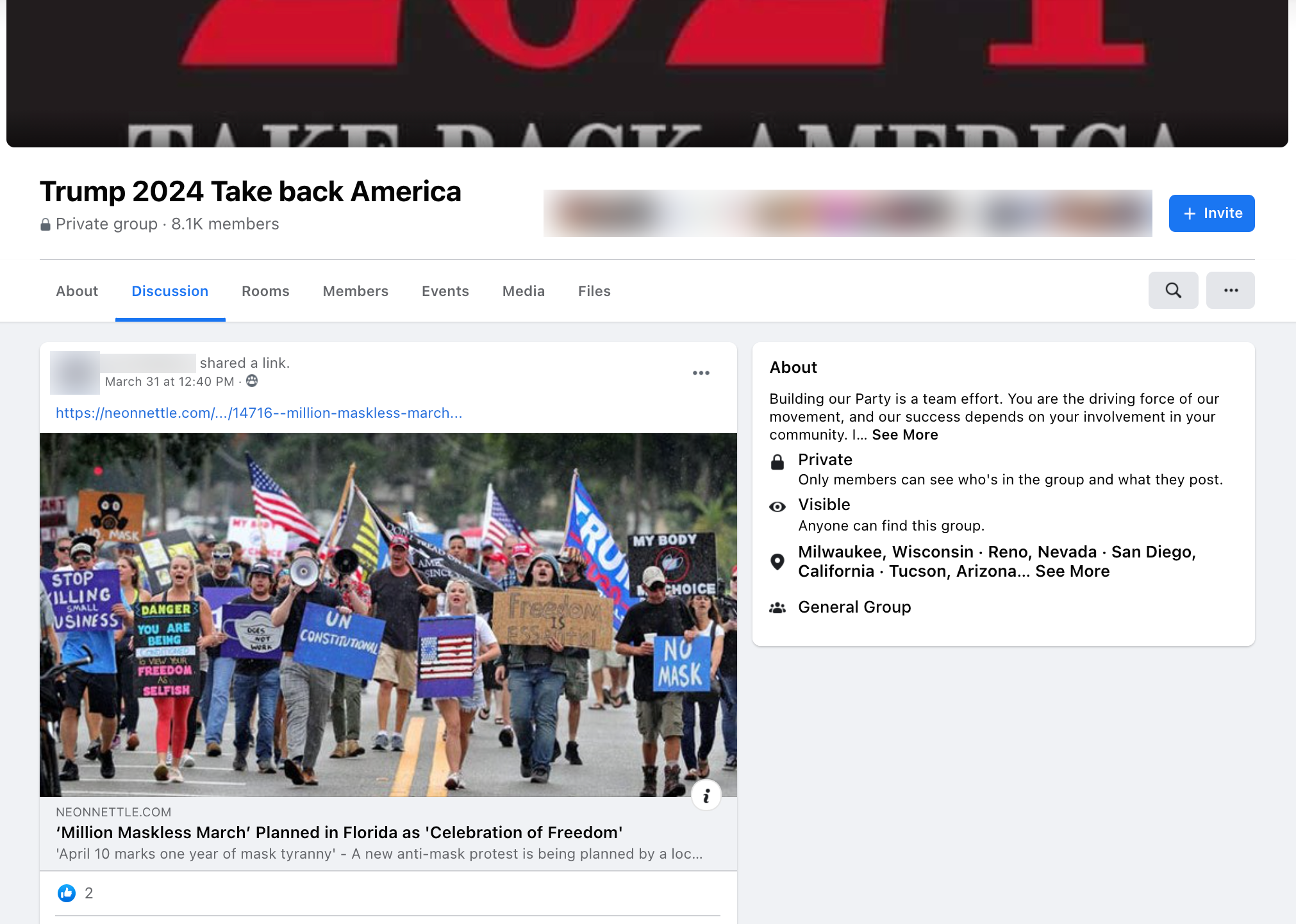 image of facebook post