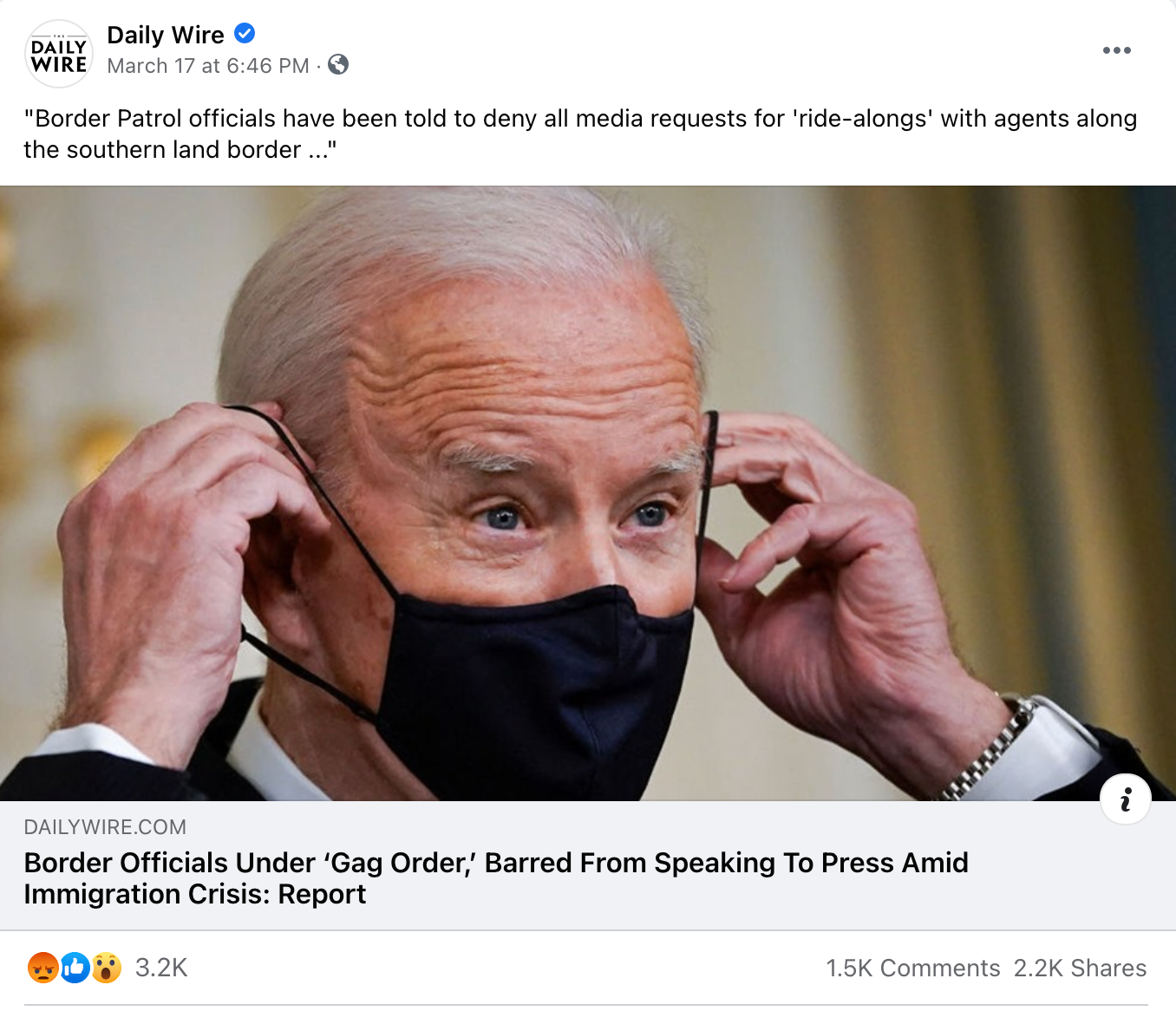 image of facebook post