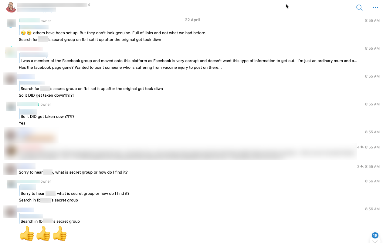image of telegram post
