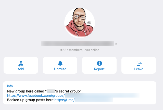 image of telegram group