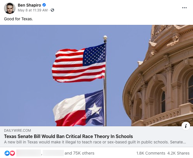 image of facebook post