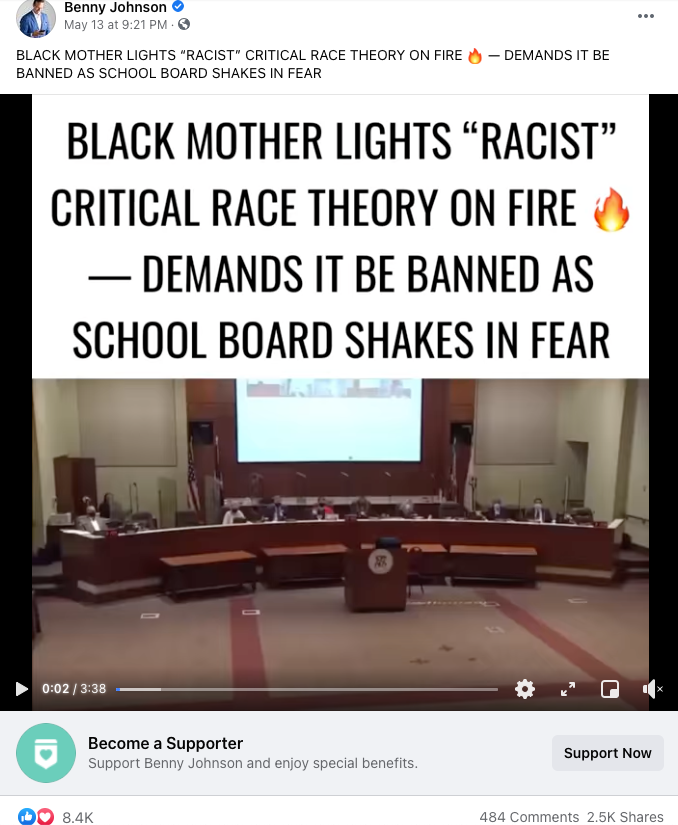 image of facebook post