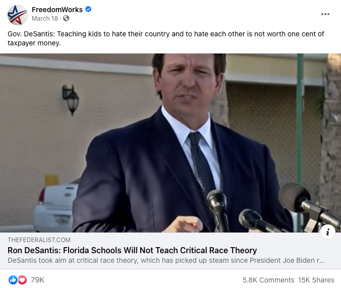 image of facebook post