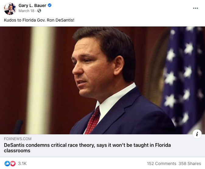 image of facebook post