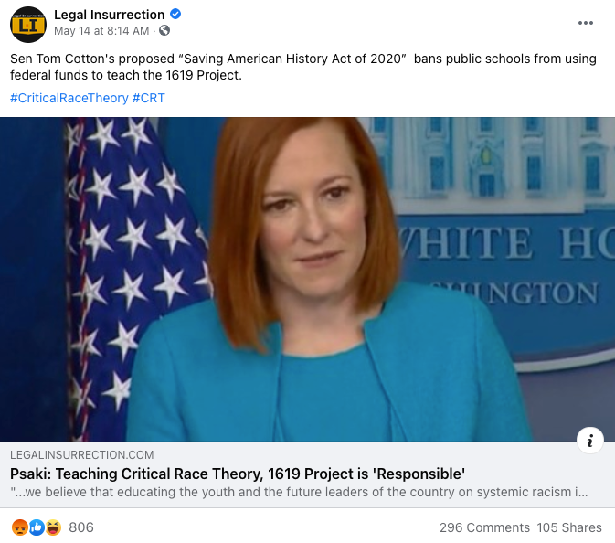 image of facebook post