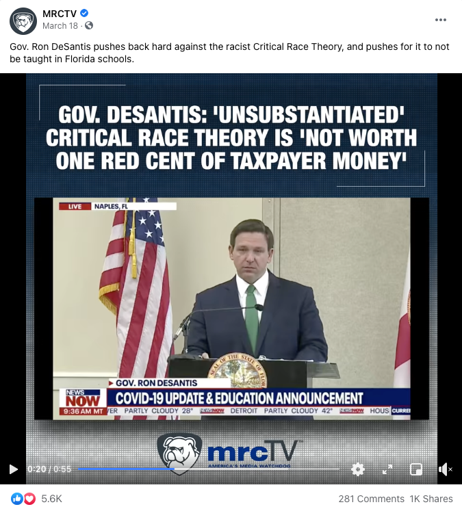 image of facebook post