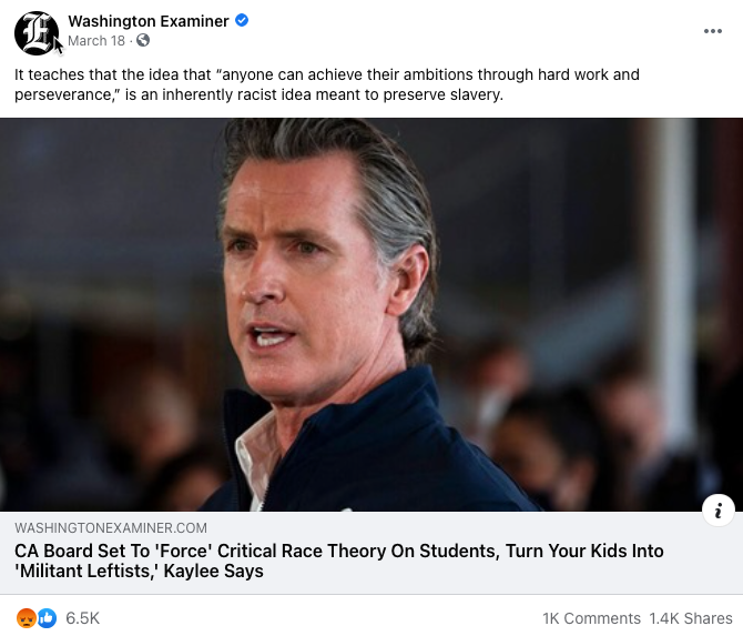 image of facebook post