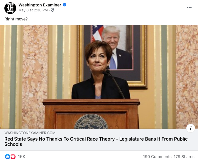 image of facebook post