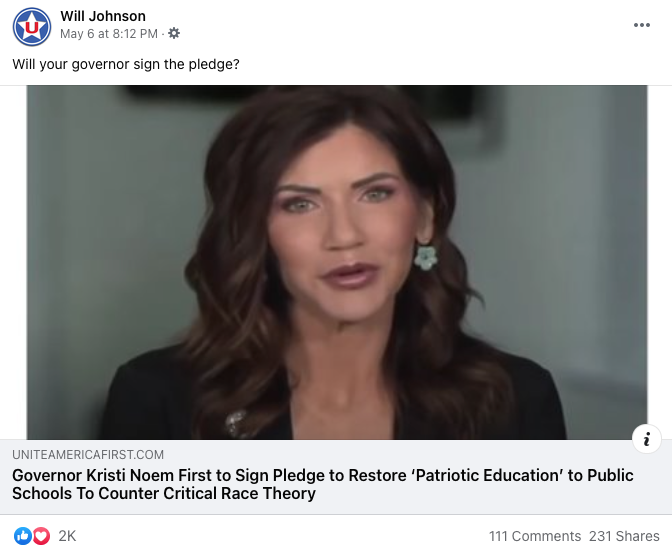 image of facebook post