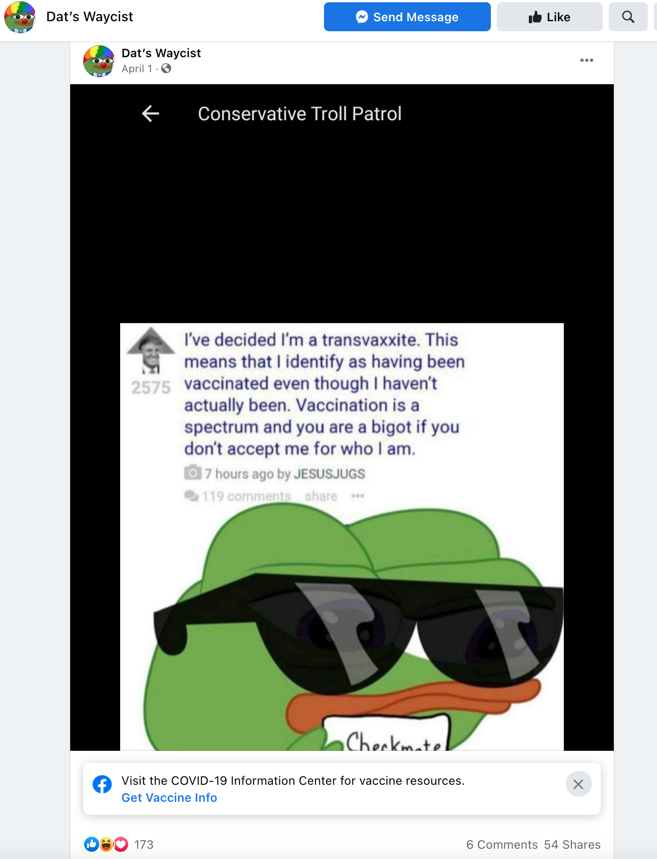 Facebook TheDonald meme