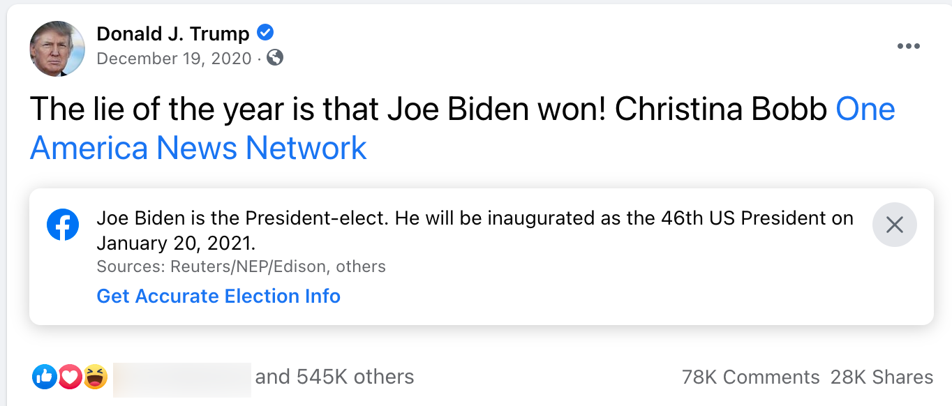 image of facebook post