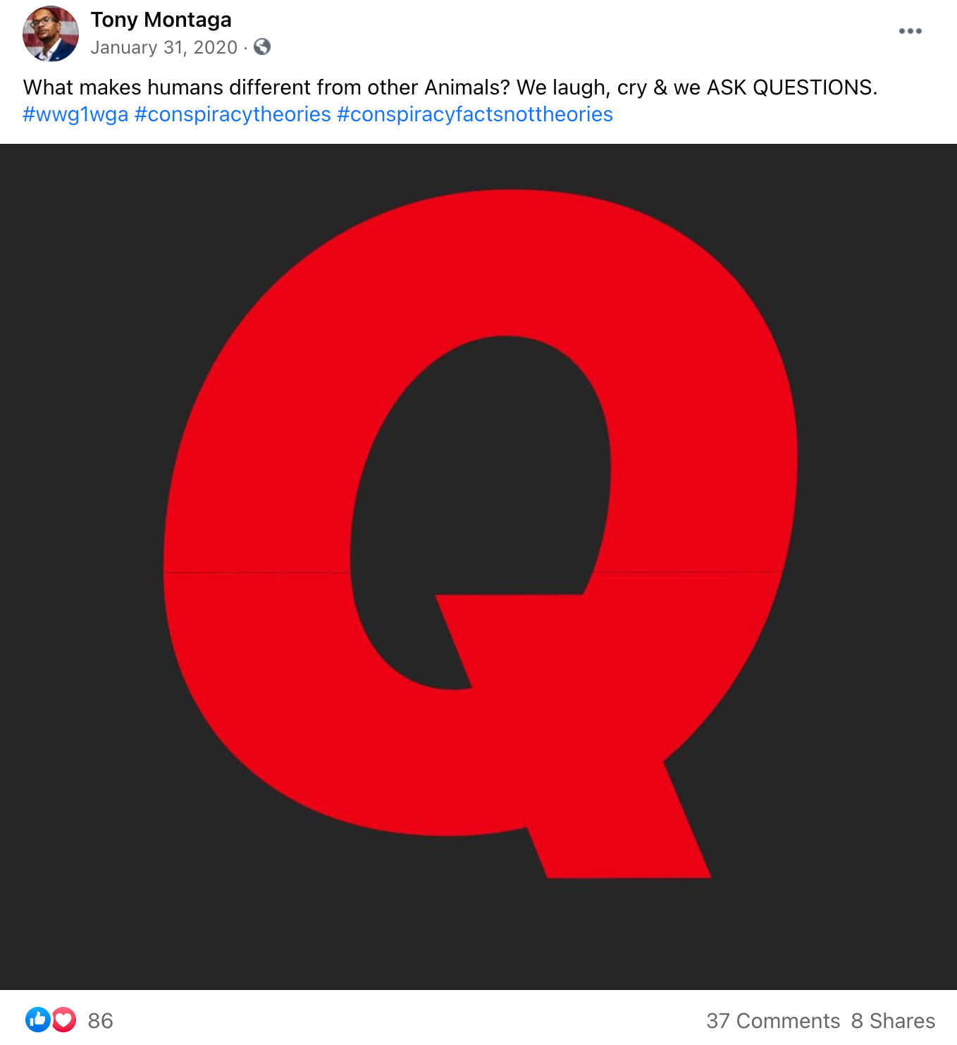 Antoine Tucker QAnon Facebook