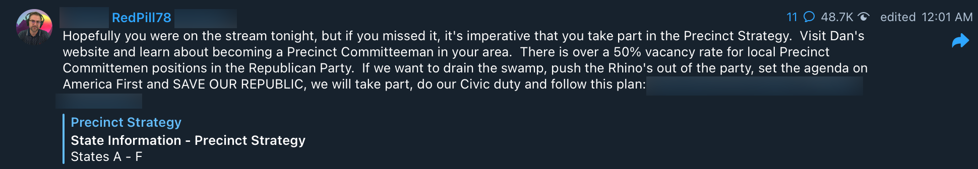 RedPill78 precinct promotion