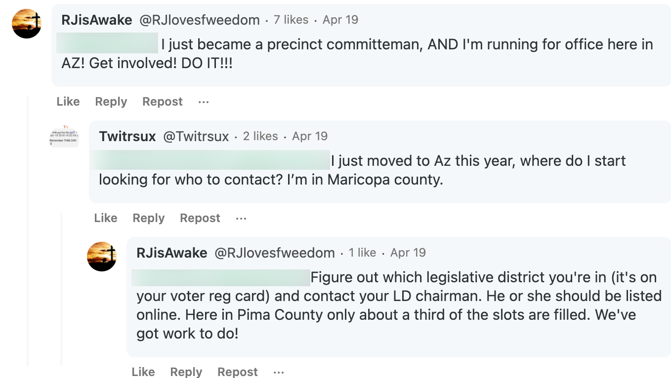 QAnon influencers Schultz post2 response
