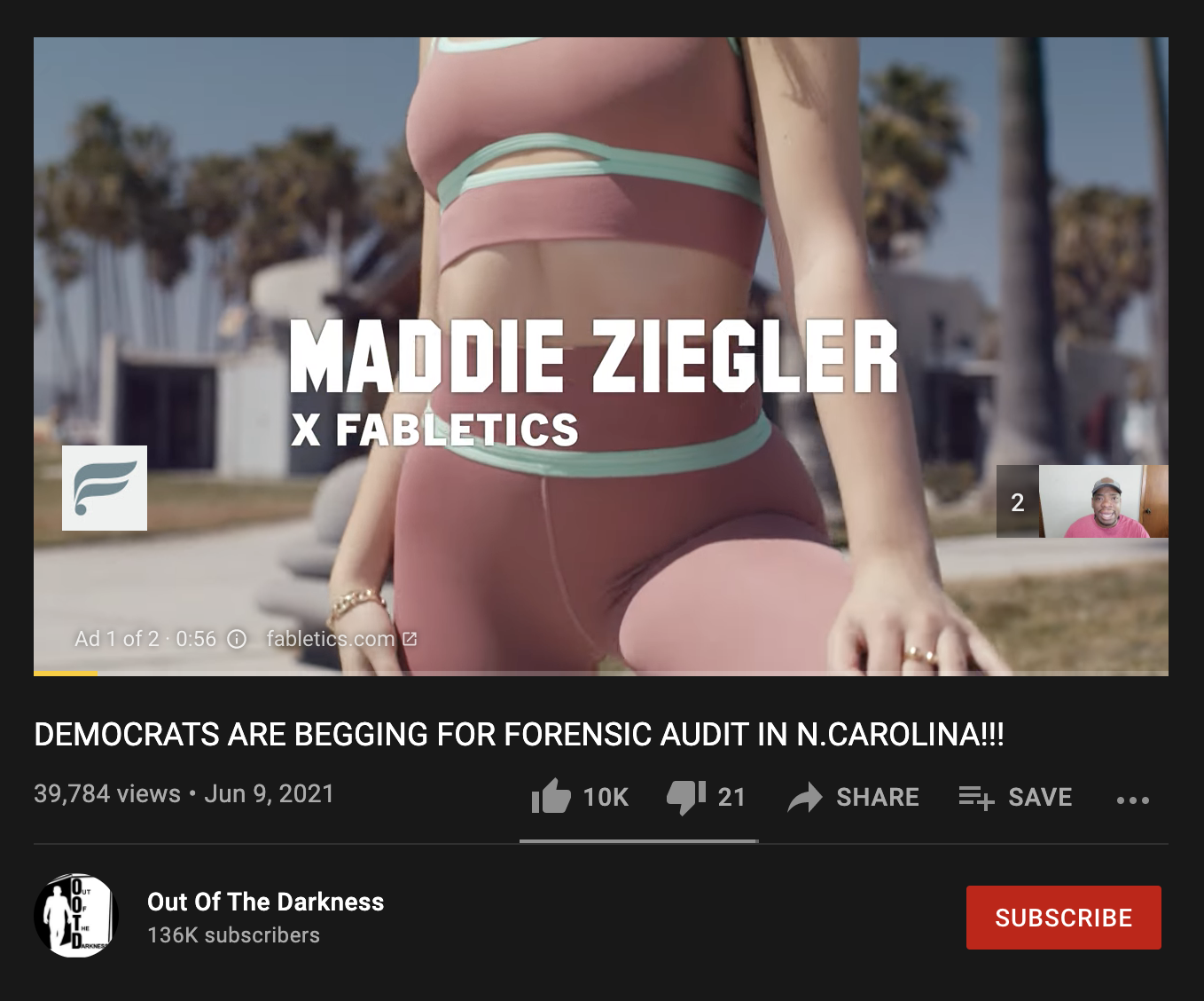 out of the darkness monetized on youtube