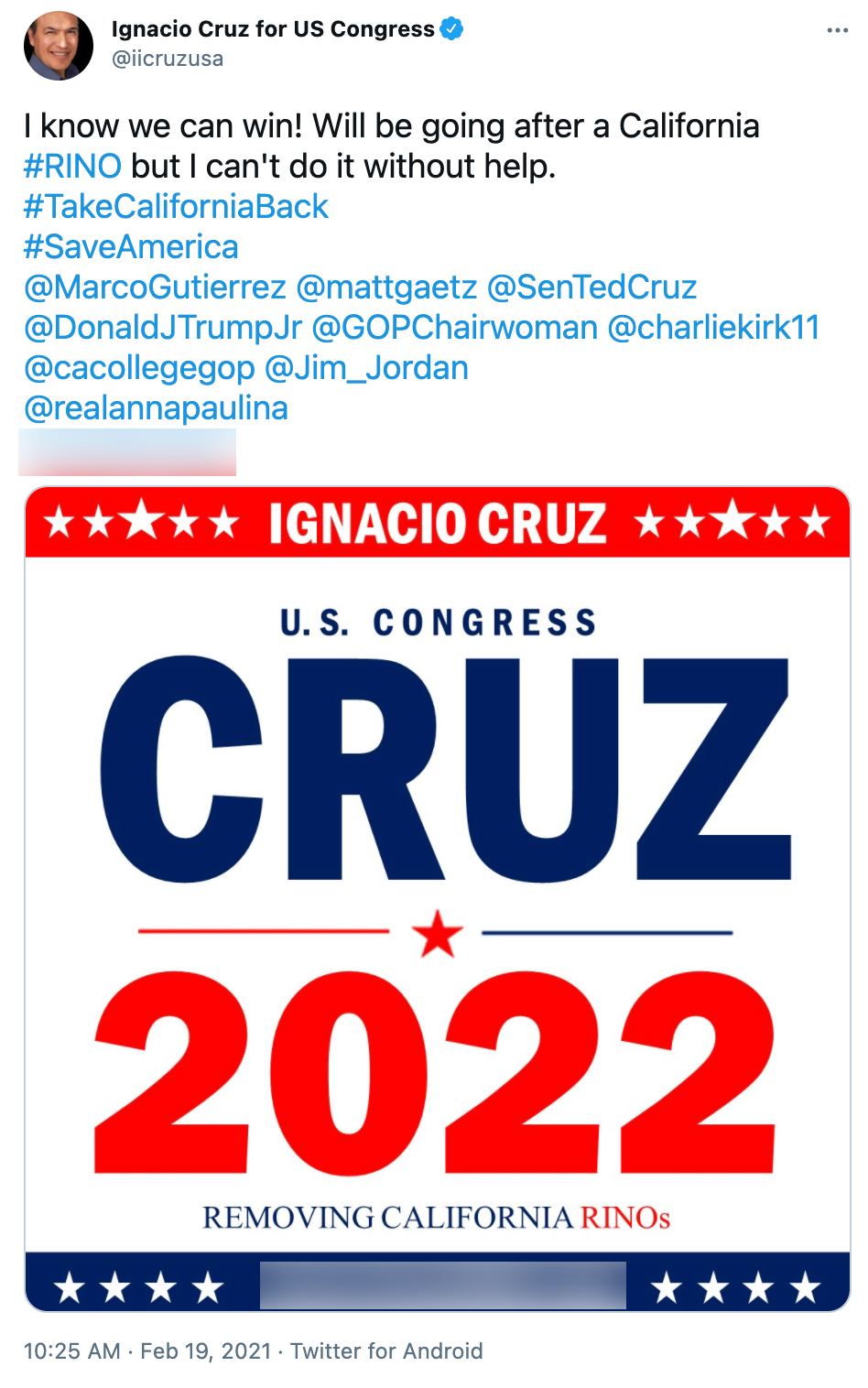 Ignacio Cruz 2022 campaign