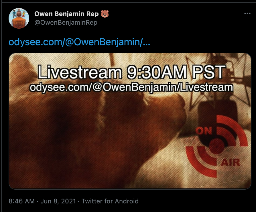 Owen Benjamin -- Twitter