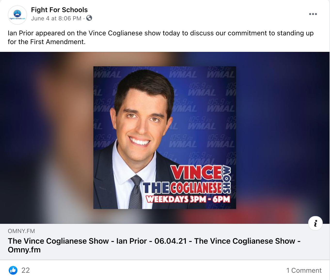 image of facebook post