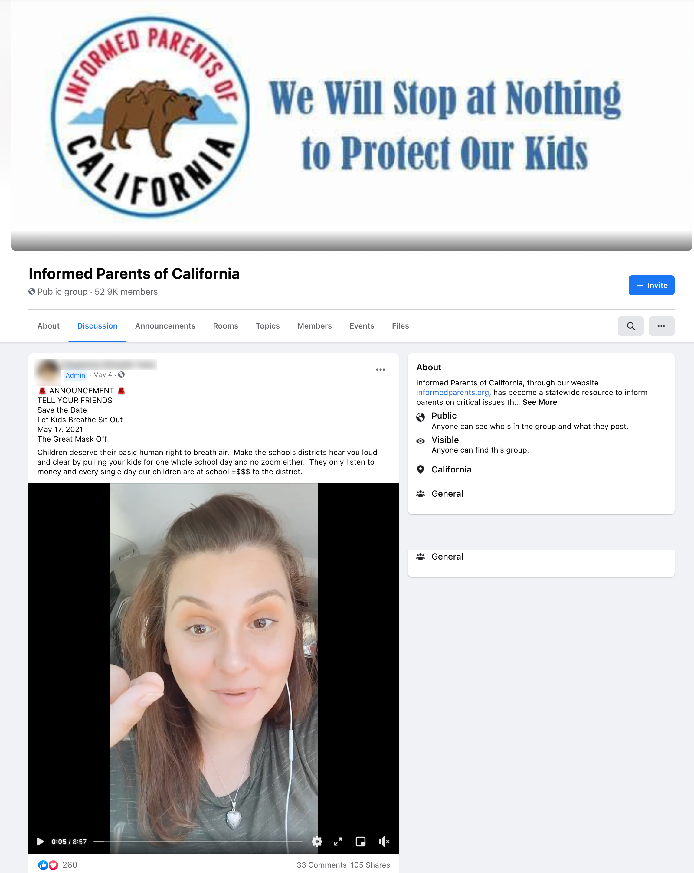 image of facebook post