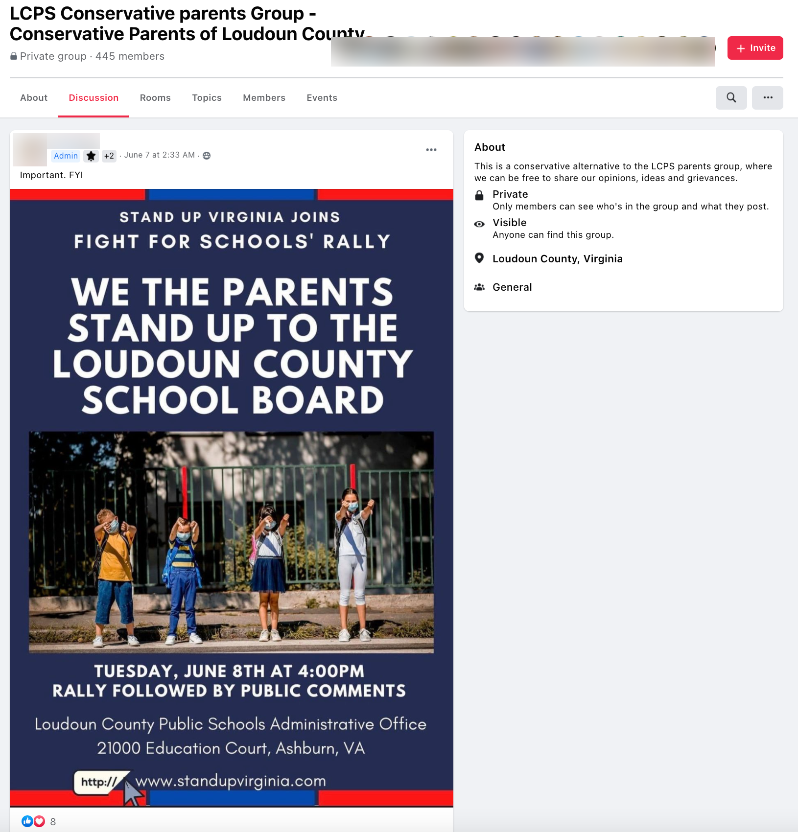 image of facebook post