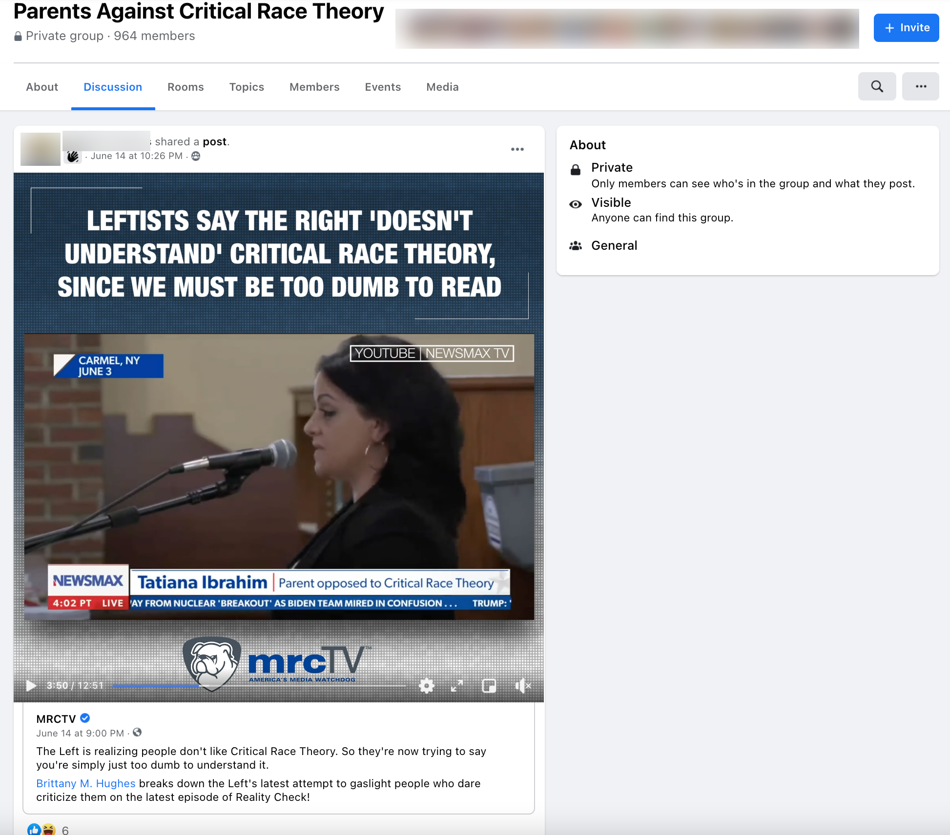 image of facebook post