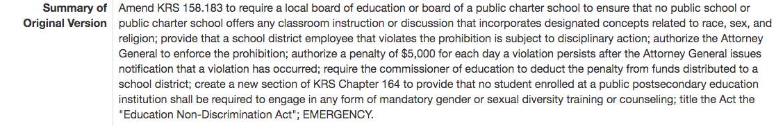 Penalty for CRT in schools