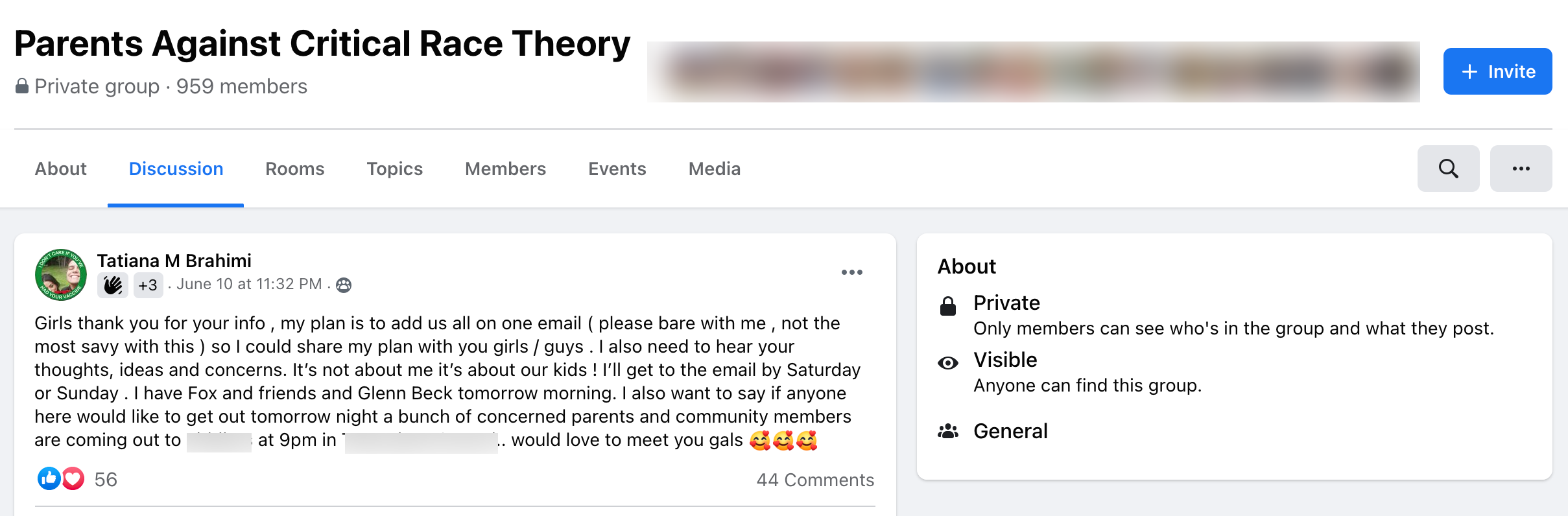 image of facebook post