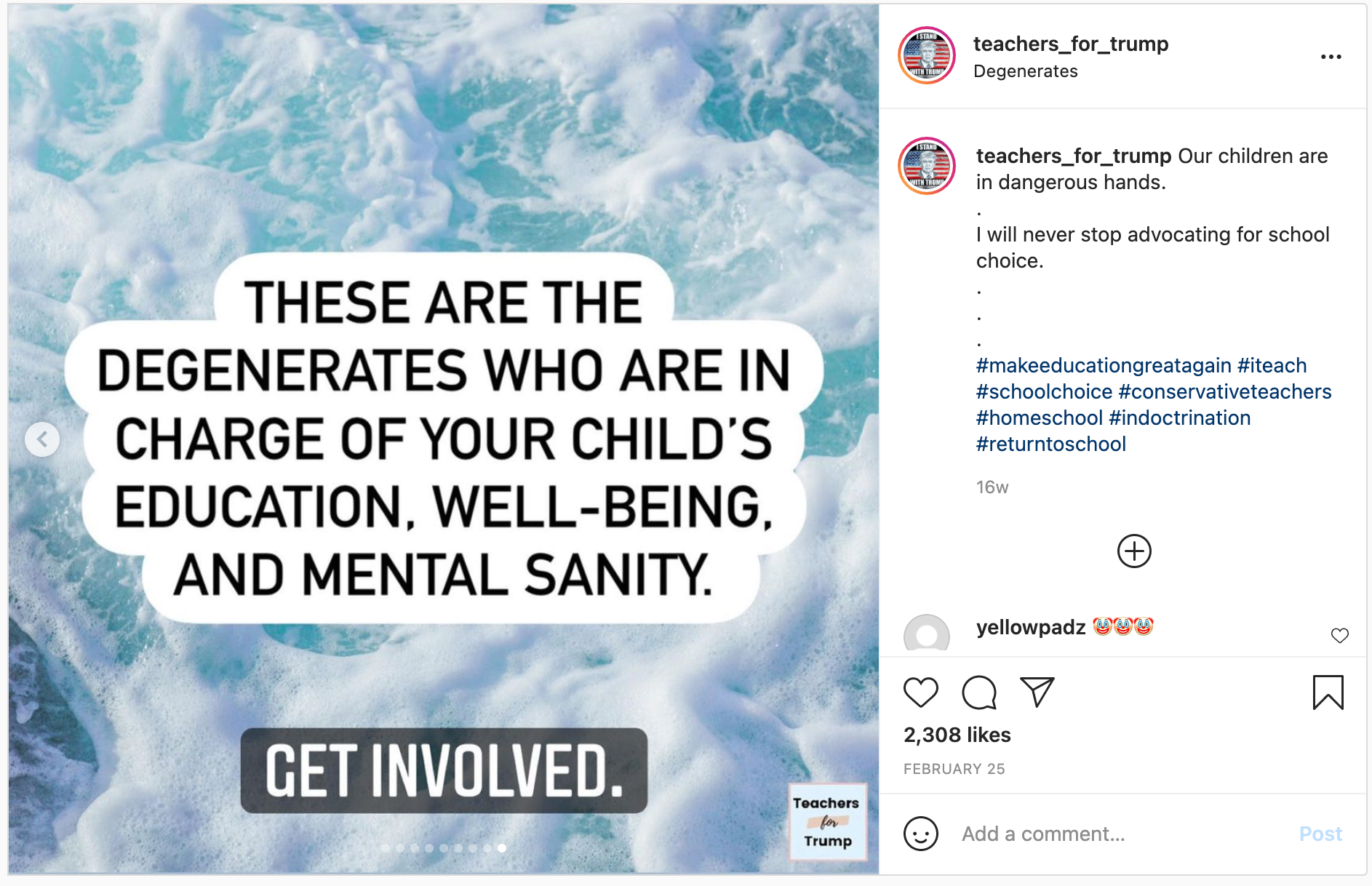 image of facebook post