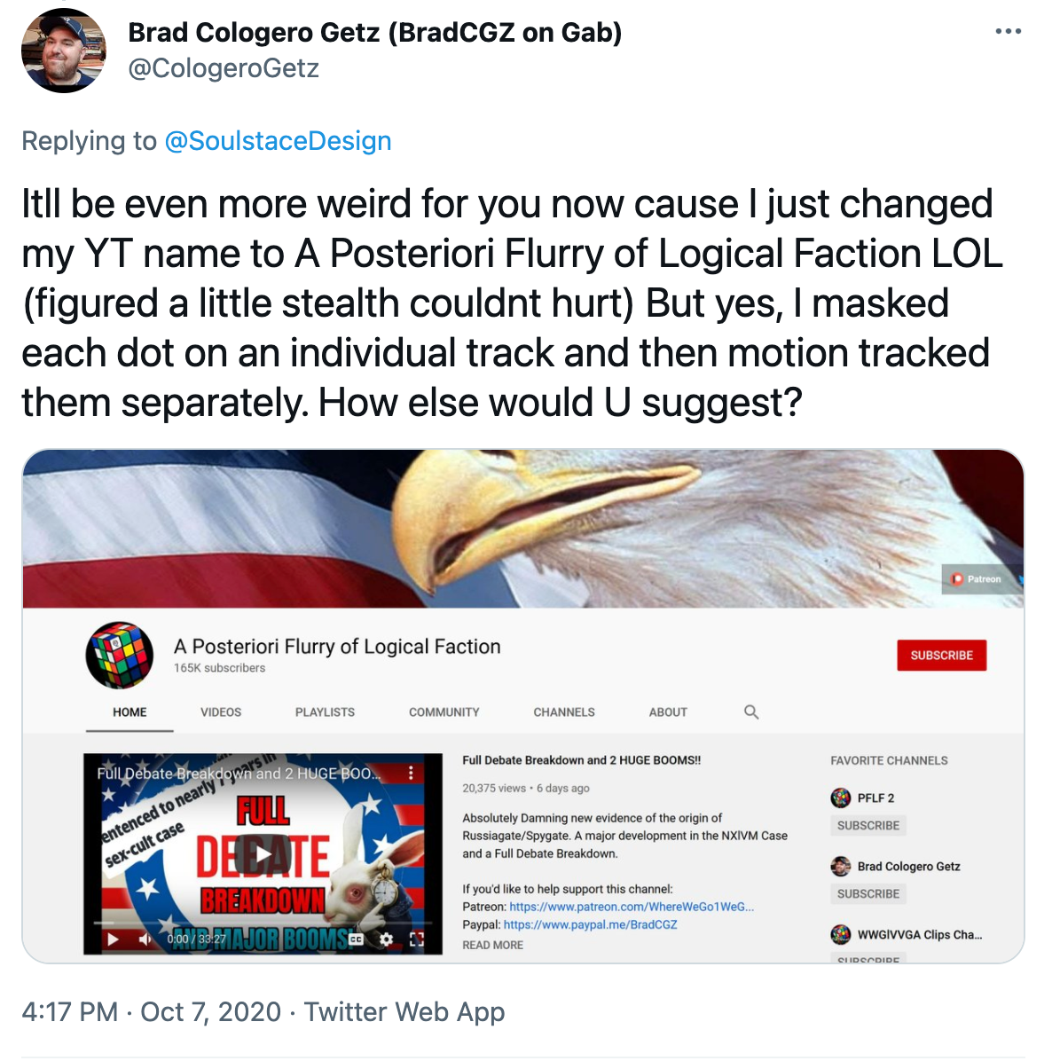 Brad Getz YouTube channel name