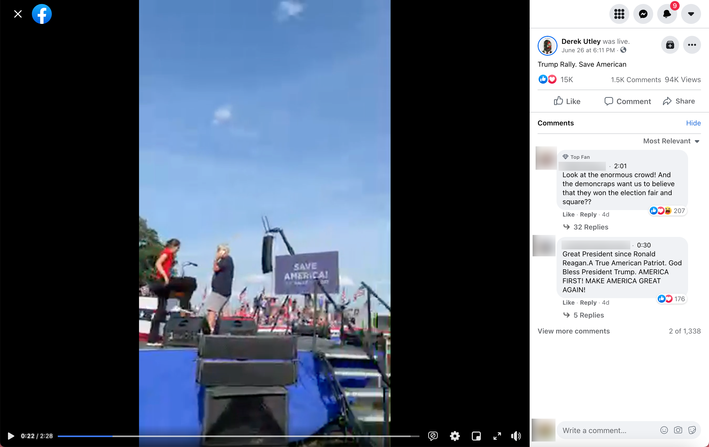 image of facebook post