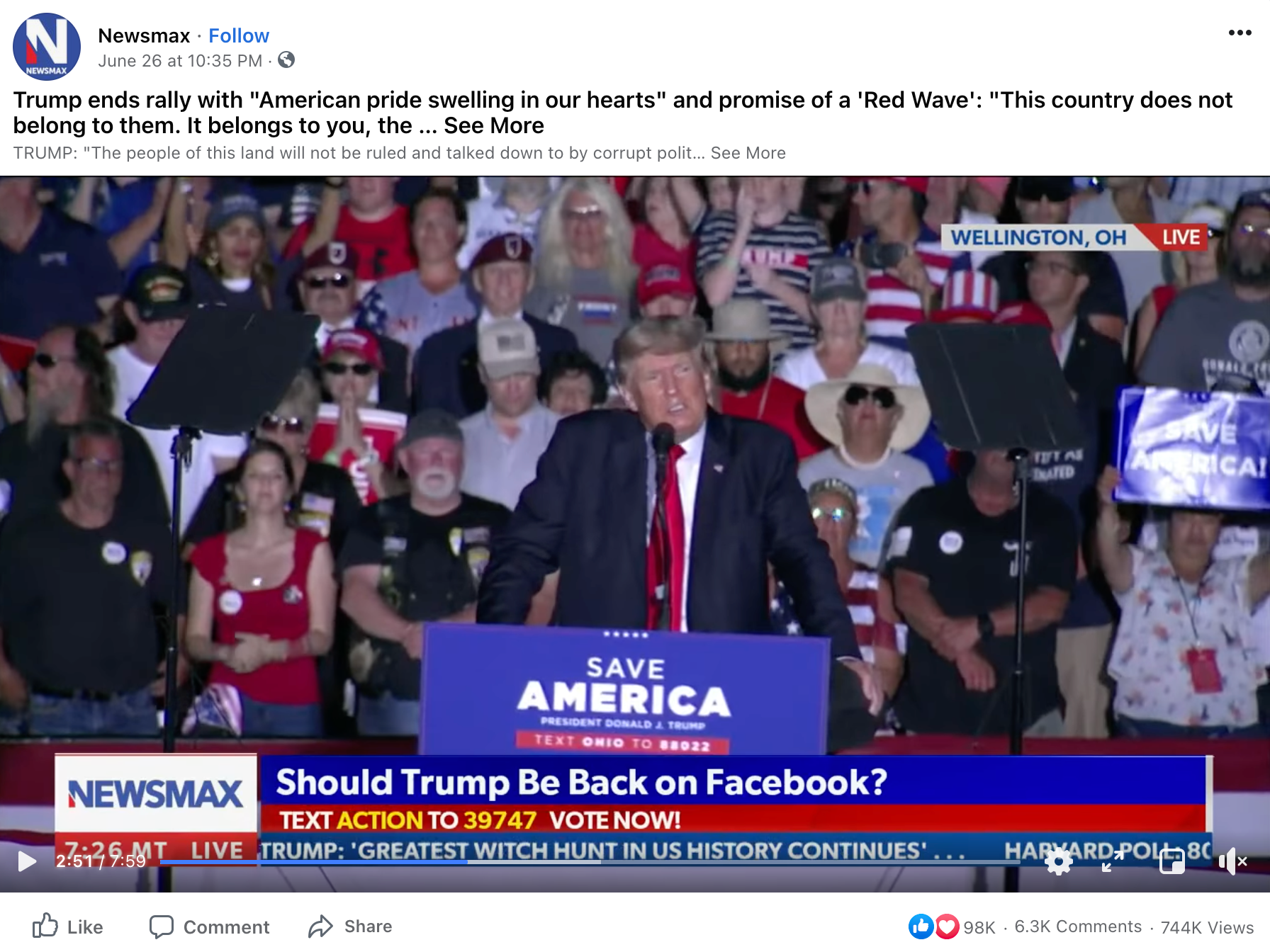 image of facebook post