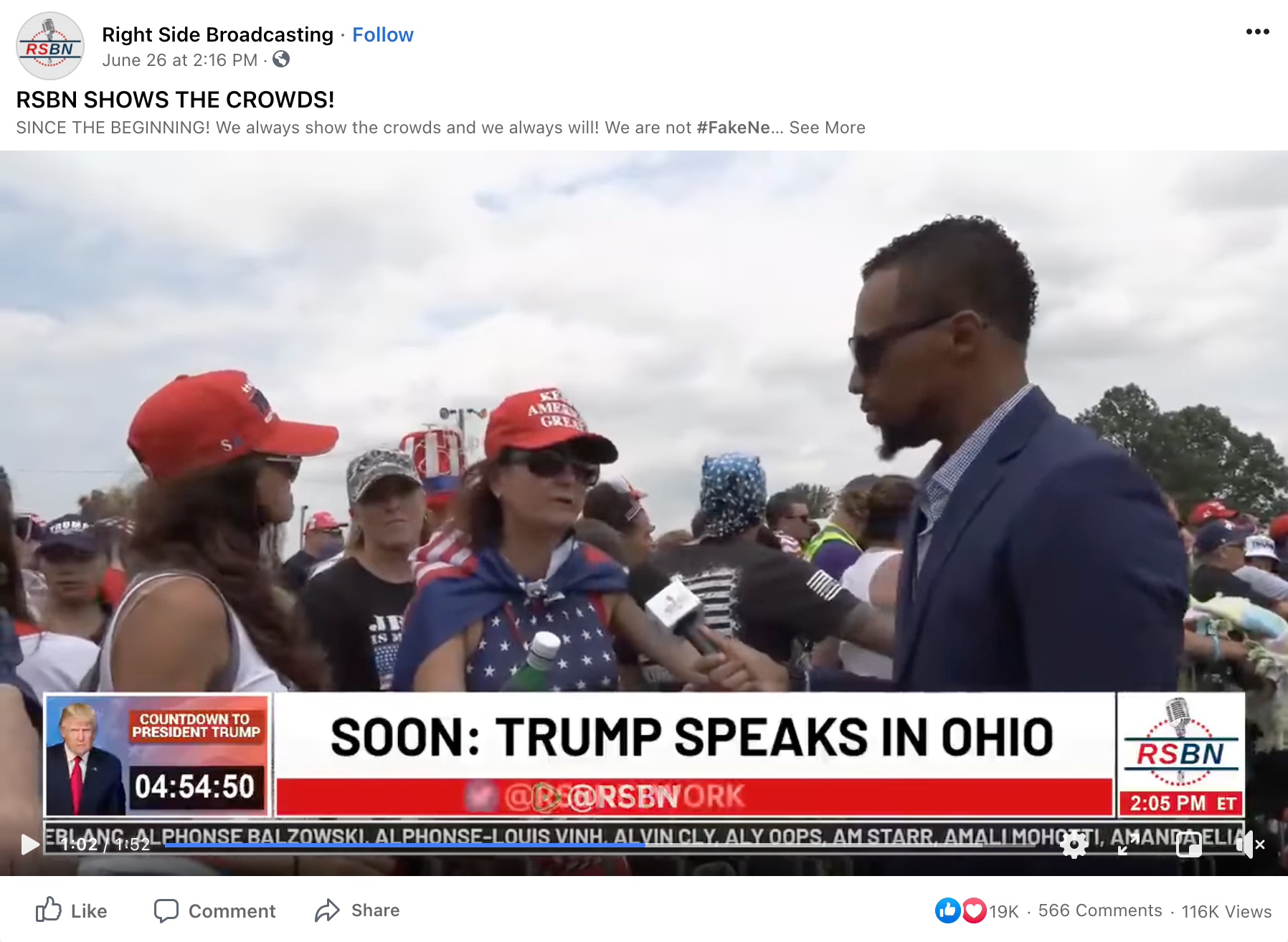 image of facebook post